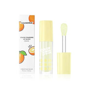 VANERIA Color Changing Lip Gloss,Clear to Pink,Fruit Flavoured Lip Changing Lip Gloss,PH Lip Color,Long Lasting Moisturizi...