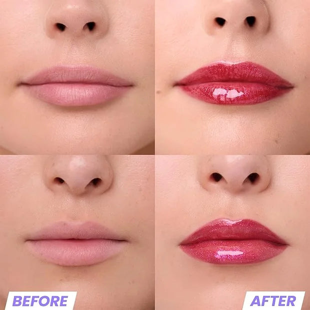 Wonderskin WONDER BLADING Top Gloss - Red Glitter Lip Gloss, Hydrating and High Shine Finish Lip Makeup (Red Glitter) - Pr...