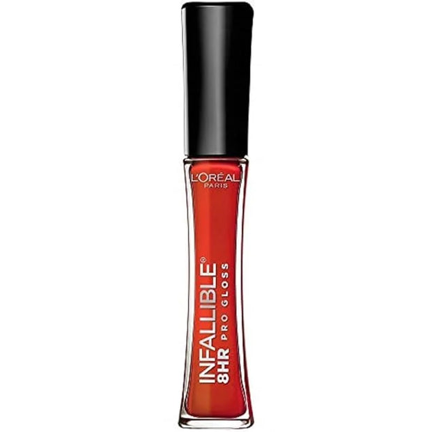 L’Oreal Paris Makeup Infallible 8 Hour Hydrating Lip Gloss, Fiery, 0.21 Fl Oz - Product Image