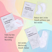Forehead Wrinkle Patches,Under Eye Patches and Lip Mask 30 PCS. Face Masks Skincare With Retinol Serum For Anti-aging Puff...