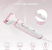 Electric Razors for Women, 4 in 1 Electric Women Shaver, Face Shavers Eyebrow Legs Armpit Bikini Area Pubic Underarms, Pai...