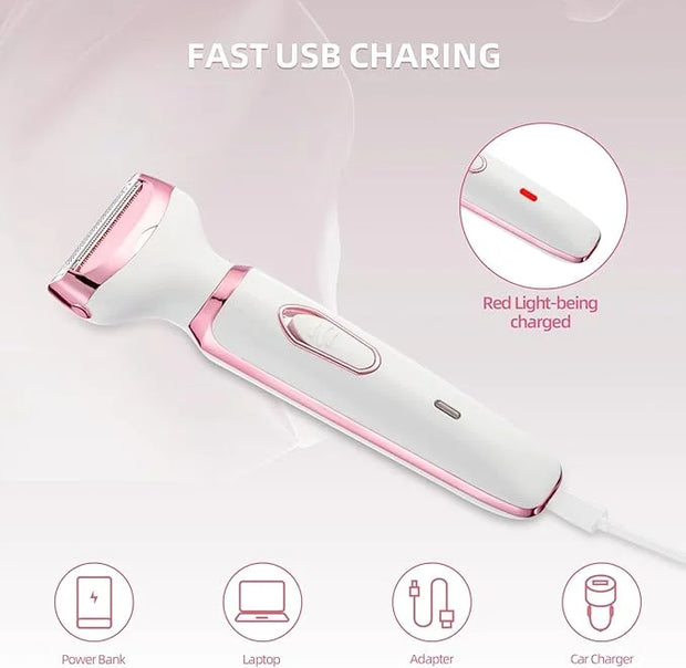 Electric Razors for Women, 4 in 1 Electric Women Shaver, Face Shavers Eyebrow Legs Armpit Bikini Area Pubic Underarms, Pai...