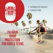 Fresh Kidz Roll On Deodorant for Kids and Teens - Baking Soda and Aluminum-free 24 Hour Protection for Sensitive Skin - Bo...