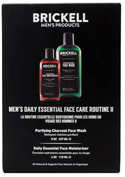 Brickell Men's Daily Essential Face Care Routine II, Purifying Charcoal Face Wash and Daily Essential Face Moisturizer, Na...
