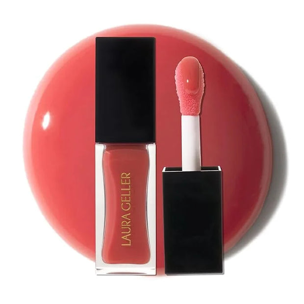 LAURA GELLER NEW YORK Fine Shine Glossy Lip Oil, Rose Garden - Hydrating Squalane - Pink Lip Gloss - Product Image