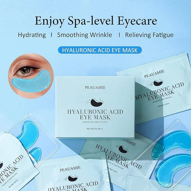 Under Eye Patchs Hyaluronic Acid Eye Mask for Dark Circles and Puffiness Wrinkle Eye Bags 30 Pairs - Product Image