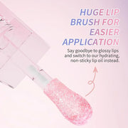 Sulily Glow Lip Oil,Pink Nourishing Tinted Lip Gloss,Plumping No-Sticky for Transparent High-shine Finish,Accumulate Jojob...