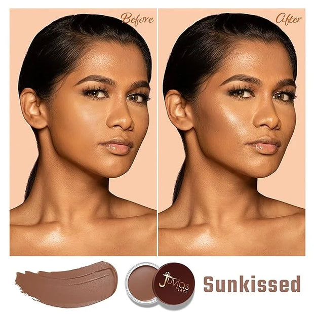 Juvia's Place Bronzed Cream Bronzer - Sunkissed - Smooth Cream Bronzer Pot for Sun-Kissed Glow & Warmth, Buildable & Blend...