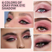 6 Colors Nude Pink Purple Matte Shimmer Eyeshadow