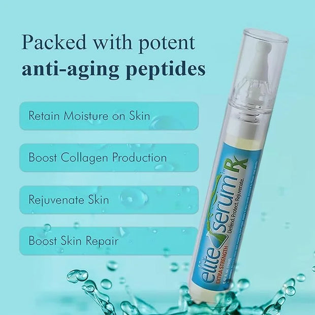 Elite Serum Rx - Anti Aging Under Eye Serum for Dark Circles and Puffiness with 7 Patented Peptides - Extra Strength Eye L...