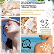 Hydrating Face Sunscreen,Tinted Moisturizer with SPF50 PA+,Lightweight Facial Sunscreen Long Lasting Sunblock,Soft Cream T...