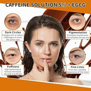 Caffeine Eye Serum with EGCG, 2 PCS 5% Caffeine Solution Reduces Pigmentation and Puffiness, Under Eye Serum for Dark Circ...