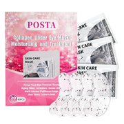 POSTA 20Pairs/40Pcs Collagen Under Eye Patches, Glitter Under Eye Mask for Dark Circles and Puffiness, Hydrating Eye Skinc...