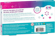3C4G Days of the Week Lip Gloss Set for Girls - 7 Pack Kids Lip Gloss Kit for Girls, Tweens & Teens - Clear Flavored Lip G...