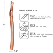 Eyebrow Razor with 6 Blades & Travel Case – Face Razors for Women & Men, Eyebrow Trimmer Shaper with Precision Cover, Faci...