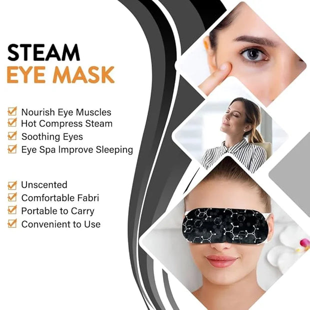 Minidiva Steam Eye Mask for Dry Eyes, 10Pcs Self Heating Spa Warm Eye Mask Relax Sleep Mask, Disposable Heated Eye Mask fo...