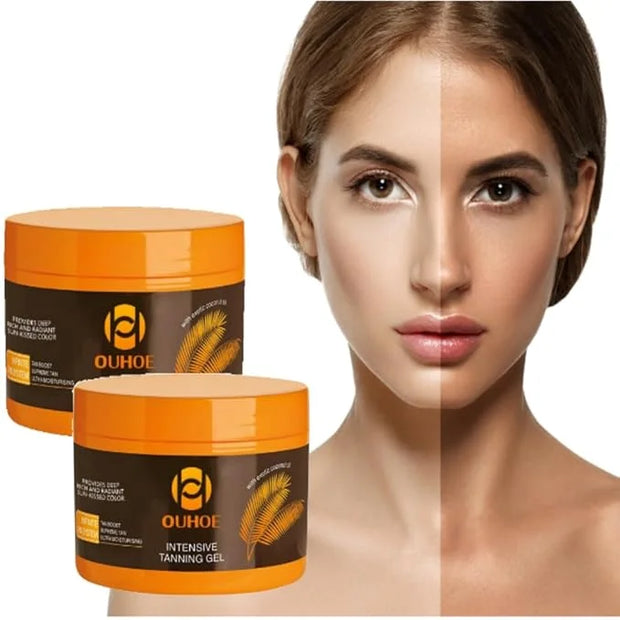 Luxury Intensive Tanning Gel, Natural Tanning Accelerator Cream Gel, Brown Tanning Gel，Tanning Gel for Sunbeds & Outdoor S...