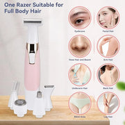Face Razors for Women, BestMal Bikini Trimmer 5 in 1 Wet/Dry Electric Shaver Razors for Face Nose Eyebrow Beard Mustache A...