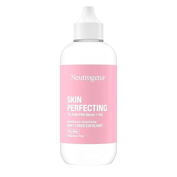 Neutrogena Skin Perfecting Daily Liquid Facial Exfoliant with 7% AHA/PHA Blend + HA to Smooth, Exfoliate & Replenish Dry S...