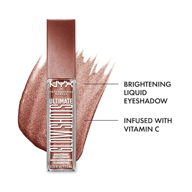 NYX PROFESSIONAL MAKEUP Ultimate Glow Shots, Liquid Eyeshadow, Long-Lasting Shimmer Eye Shadow with Vitamin C - Mango Mome...