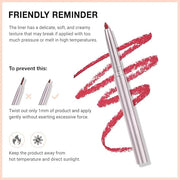 evpct Silky Lip Liner Pencil Retractable, Bean Red Smooth Lip Liner Creamy Velvet Lipliner Long-Lasting for Korean Makeup ...