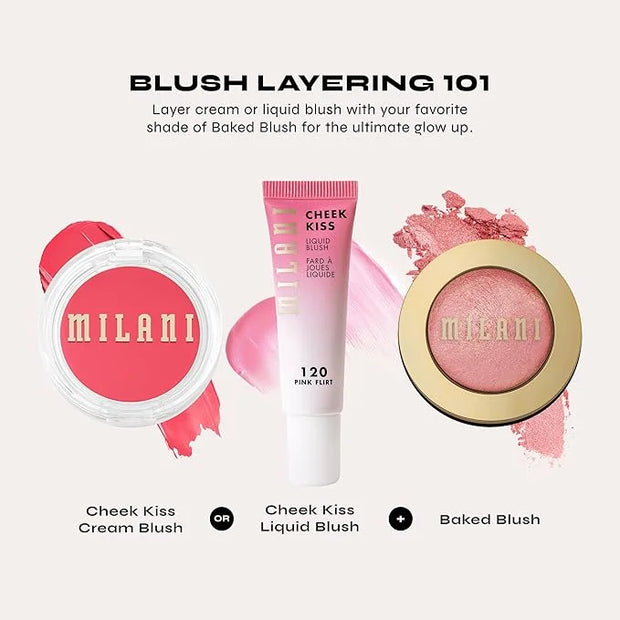 Milani Baked Blush, Powder Blush for Cheeks, Cruelty Free Makeup - Shape, Contour & Highlight Face for a Shimmery or Matte...
