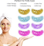 Under Eye Patches for Puffy Eyes, Reusable Ice Gel Eye Pad Cooling Eye Patch Hot Cold Therapy Eye Mask 8 Pack - Product Image