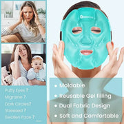 Cold Face Eye Mask Ice Pack Reduce Face Puff,Dark Circles,Gel Hot Cold Compress,Face SPA for Woman Sleeping, Pressure, Hea...