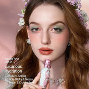 Flower Knows Midsummer Fairytales Lip Gloss-Glowy Moisturizing Coating Lip Lacquer-Hydrating Tinted Lip Oil for Girls&Wome...