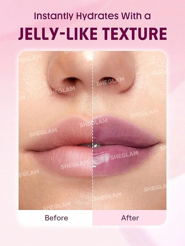 SHEGLAM Jelly Wow Tinted Lip Oil Plumping Lip Gloss Natural -Baby Steps - Product Image