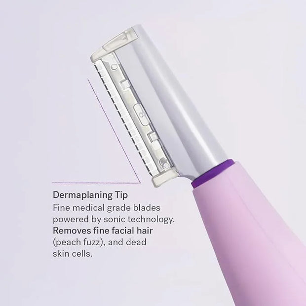 Michael Todd Beauty Sonicsmooth Dermaplane Razor for Women Face + Eyebrow trimmer Dermaplaning System - Peach Fuzz Remover...