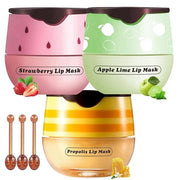 Honey Lip Balm Pot, 3 Pcs Exfoliator