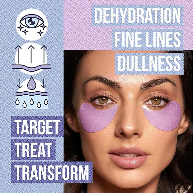 DIAMOND GAZE Under Eye Patches 28 Pairs, Rejuvenate Eye Area, Soothing Hydrate Brighten Skin, Plumps Fine Lines, Hydrogel ...