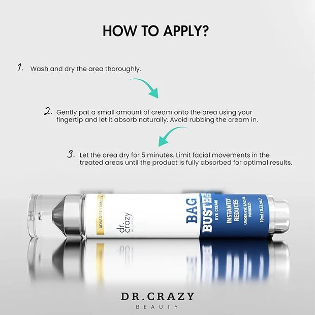 Instant Under Eye Bag Remover – Anti-Aging Under Eye Cream for Dark Circles and Puffiness - Rapid Eye & Face Lift – No Fla...