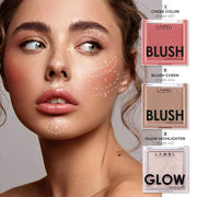 Blush Cheek Plum Color Mini - Blendable Purple Blush Powder - Enhances & Defines Shapes & Features - Shading & Contouring ...