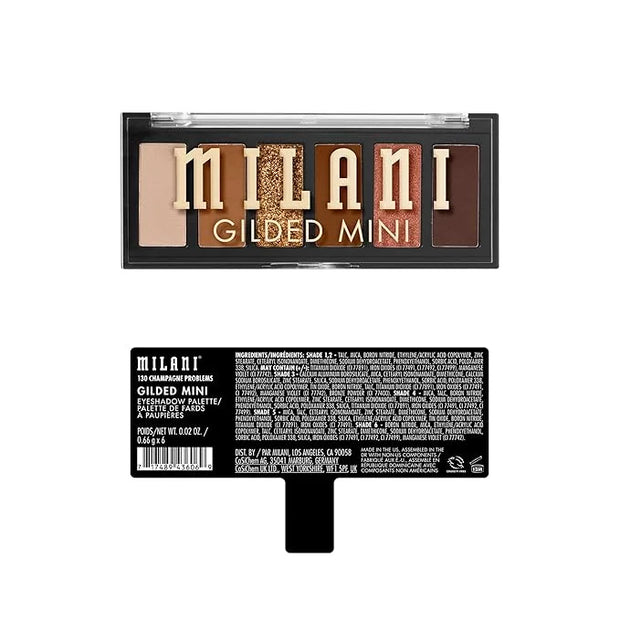 Milani Gilded Mini Eyeshadow Palette with 6 Matte & Shimmer Hues - Champagne Problems - Product Image