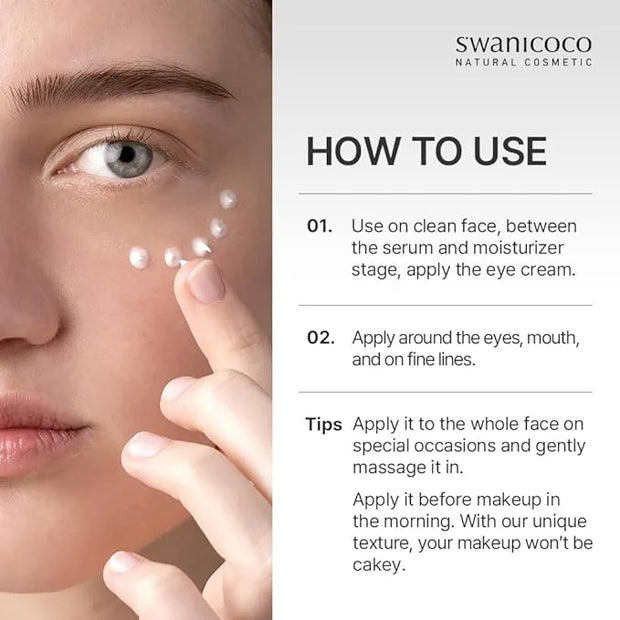 Pregnancy Safe Fermentation Peptine Eye Care Cream Under Eye Cream with 8 Peptides and Niacinamide, Anti Aging Eye Cream f...