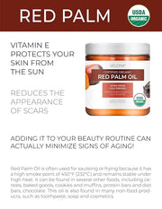 velona USDA Certified Organic Red Palm Oil 16 Fl Oz | Food and Cosmetic Grade | in jar | Extra Virgin, Cold Pressed | Skin...