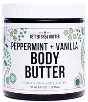 Peppermint Vanilla Body Butter - Natural Lotion for Women with Shea Butter & Jojoba Oil - Non-Greasy Whipped Body Lotion f...