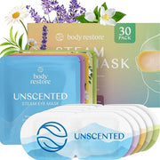 Body Restore Self Heated Steam Eye Mask 30 Pack - Fathers Day Unique Gifts for Dad, Relaxation Gifts for Her and Him, Best...