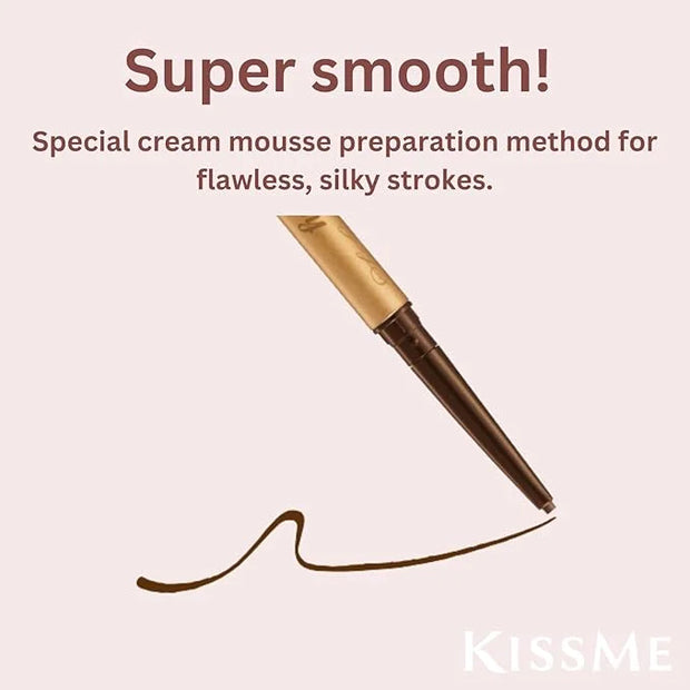 Heroine Make by KISSME Soft Define Waterproof Cream Pencil Eyeliner, Long-Lasting Natural Shades, 0.1g Punched Eyeliner Ov...
