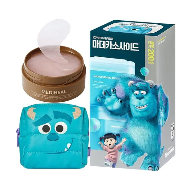 Mediheal Retinol Collagen Under Eye Patches & [Disney Pixar Edition] Madecassoside Blemish Toner Pad for Daily Blemish Car...
