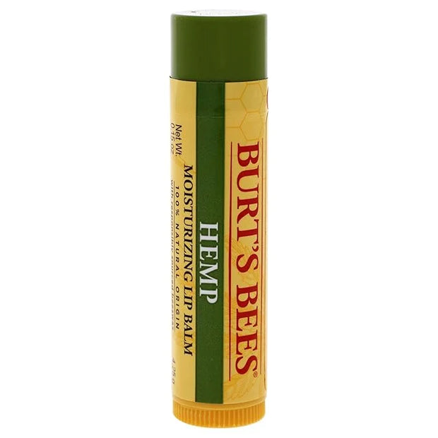 Burts Bees 100% Natural Origin Moisturizing Lip Balm, Hemp with Beeswax, 0.15 Oz - Product Image