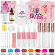 BRIPATI DIY Lip Gloss Making Kit, 46PCS DIY Lip Gloss Kit to Make Your Own Lip Gloss, Moisturizing Lip Glaze Handmade Set,...