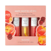 NOONI Korean Hydrating Lip Oil Gift Set - Appleseed Lip Oil Trio, Tinted Lip Care, Hydrating, Lip Plumping, Long Lasting M...