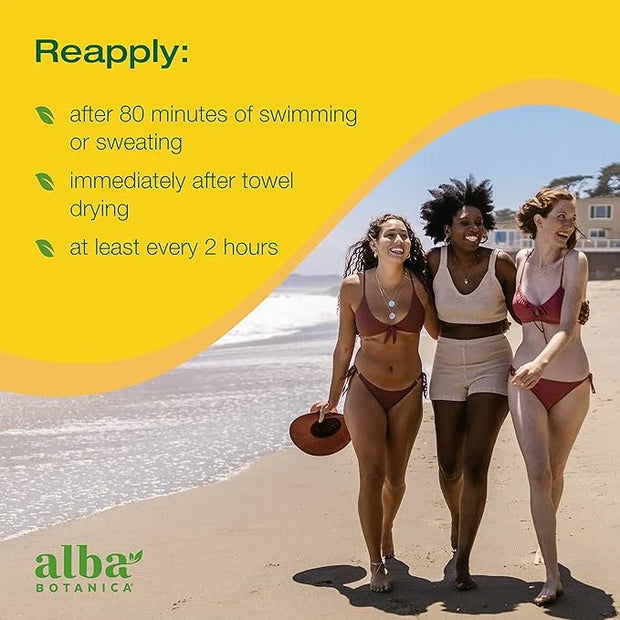 Alba Botanica Sunscreen for Face, Fragrance-Free Sheer Mineral Face Sunscreen Lotion, Broad Spectrum SPF 50, Water Resista...
