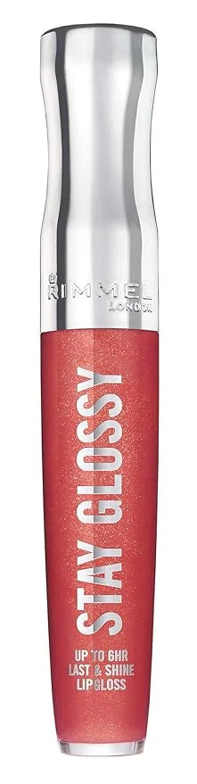 Rimmel Stay Glossy 6 Hour Lipgloss, All Day Seduction, 0.18 Fl Oz (Pack of 4) - Product Image