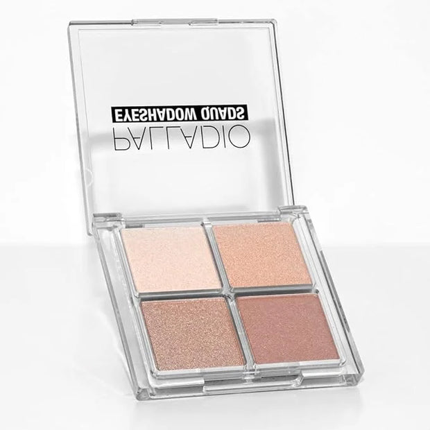 Palladio Eyeshadow Quads, Velvety Pigmented Blendable Matte, Metallic and Shimmer Finishes, Creamy Formula, Four Way Quad ...