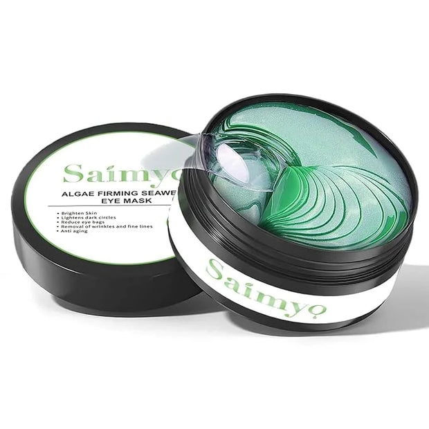 Green Seaweed Eye Mask– 60 Pcs - Gold Under Eye Mask Retinol & Collagen - Puffy Eyes and Dark Circles Treatments – Look Yo...