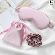 Silk Satin Sleeping Eye Mask, Light Purple Sleep Eye Mask Night Blindfold for Women and Men, Soft Breathable Blackout Eyes...